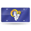 Los Angeles Rams License Plate Laser Cut Blue