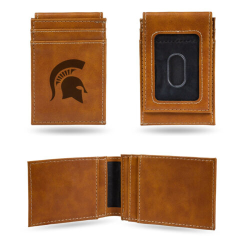 Michigan State Spartans Wallet Front Pocket Laser Engraved