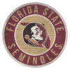 Florida State Seminoles Sign Wood 12 Inch Round State Design