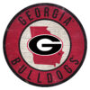 Georgia Bulldogs Sign Wood 12 Inch Round State Design