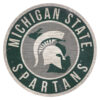 Michigan State Spartans Sign Wood 12 Inch Round State Design