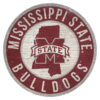 Mississippi State Bulldogs Sign Wood 12 Inch Round State Design – Special Order