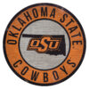 Oklahoma State Cowboys Sign Wood 12 Inch Round State Design – Special Order