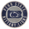 Penn State Nittany Lions Sign Wood 12 Inch Round State Design