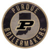 Purdue Boilermakers Sign Wood 12 Inch Round State Design