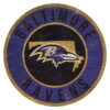 Baltimore Ravens Sign Wood 12 Inch Round State Design