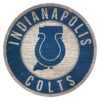 Indianapolis Colts Sign Wood 12 Inch Round State Design