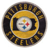 Pittsburgh Steelers Sign Wood 12 Inch Round State Design