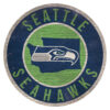 Seattle Seahawks Sign Wood 12 Inch Round State Design