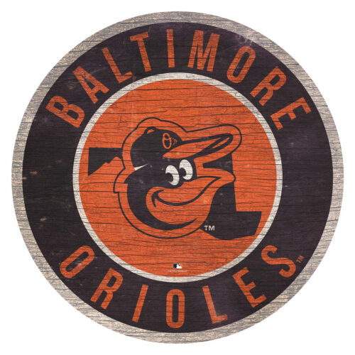 Baltimore Orioles Sign Wood 12 Inch Round State Design Special Order