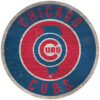 Chicago Cubs  Sign Wood 12 Inch Round State Design