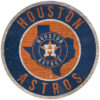 Houston Astros Sign Wood 12 Inch Round State Design