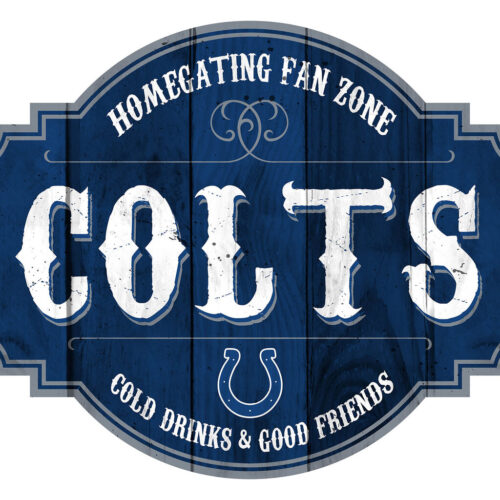 Indianapolis Colts Sign Wood 12 Inch Homegating Tavern