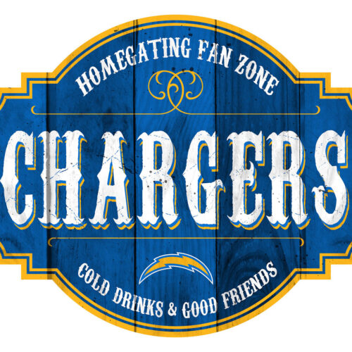 Los Angeles Chargers Sign Wood 12 Inch Homegating Tavern