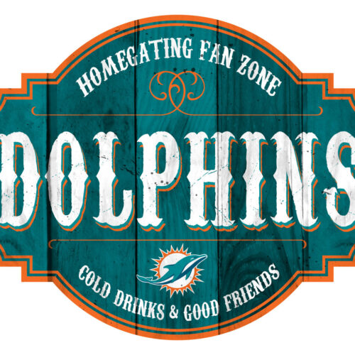 Miami Dolphins Sign Wood 12 Inch Homegating Tavern