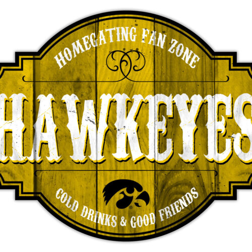 Iowa Hawkeyes Sign Wood 12 Inch Homegating Tavern