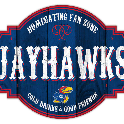 Kansas Jayhawks Sign Wood 12 Inch Homegating Tavern