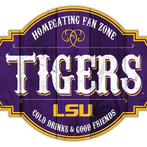 LSU Tigers Sign Wood 12 Inch Homegating Tavern