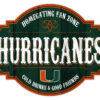 Miami Hurricanes Sign Wood 12 Inch Homegating Tavern