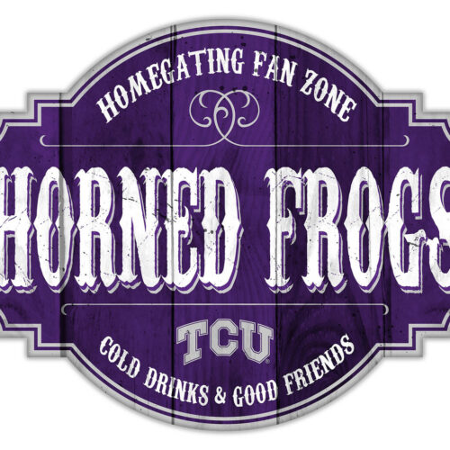 TCU Horned Frogs Sign Wood 12 Inch Homegating Tavern