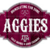 Texas A&M Aggies Sign Wood 12 Inch Homegating Tavern