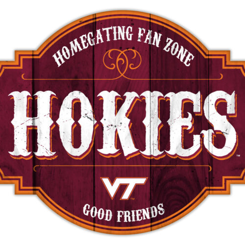 Virginia Tech Hokies Sign Wood 12 Inch Homegating Tavern – Special Order