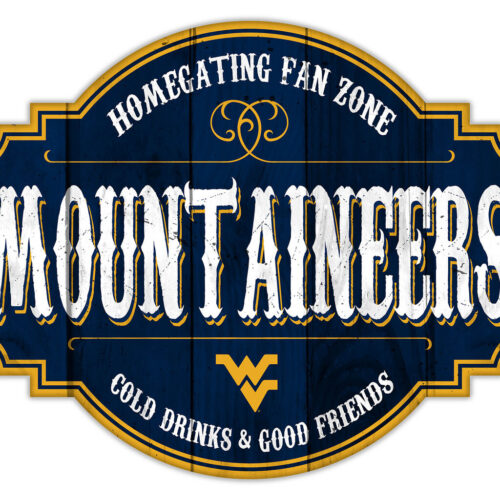 West Virginia Mountaineers Sign Wood 12 Inch Homegating Tavern