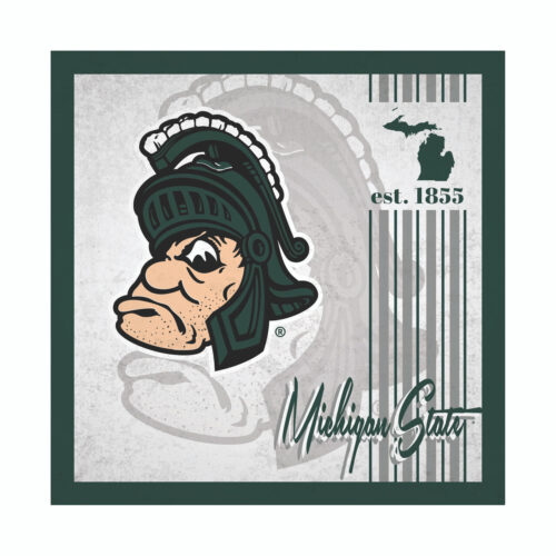 Michigan State Spartans Sign Wood 10×10 Album Design