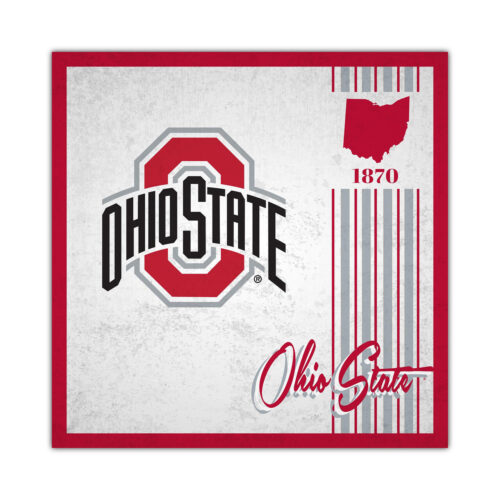 Ohio State Buckeyes Sign Wood 10×10 Album Design