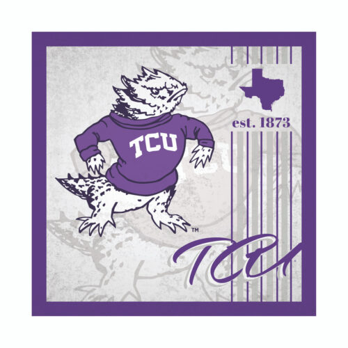 TCU Horned Frogs Sign Wood 10×10 Album Design