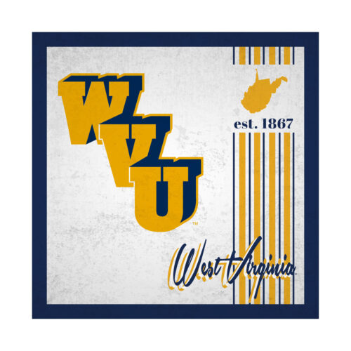 West Virginia Mountaineers Sign Wood 10×10 Album Design