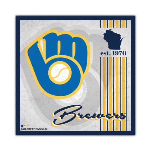 Milwaukee Brewers Sign Wood 10×10 Album Design