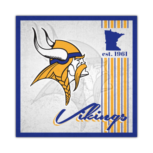 Minnesota Vikings Sign Wood 10×10 Album Design