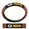 Green Bay Packers Steering Wheel Cover Premium Pigskin Style