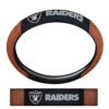 Las Vegas Raiders Steering Wheel Cover Premium Pigskin Style