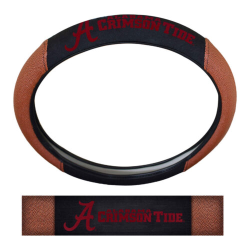 Alabama Crimson Tide Steering Wheel Cover Premium Pigskin Style