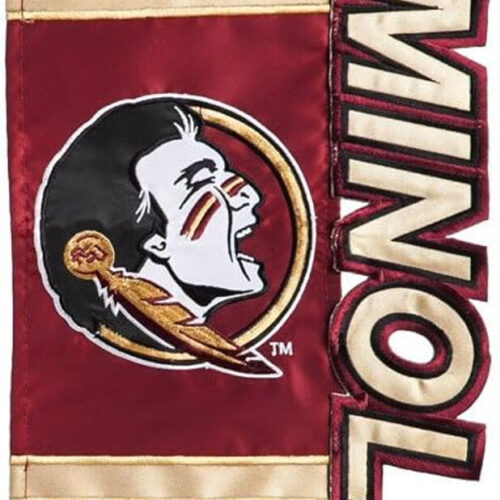 Florida State Seminoles Flag Garden Style Applique Sculpted