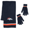 Denver Broncos Scarf and Glove Gift Set Chenille