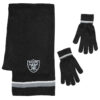 Las Vegas Raiders Scarf and Glove Gift Set Chenille