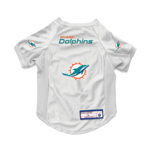 Miami Dolphins Pet Jersey Stretch Size L