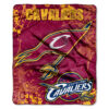 Cleveland Cavaliers Blanket 50×60 Raschel Drop Down Design