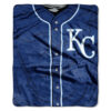 Kansas City Royals Blanket 50×60 Raschel Jersey Design