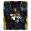 Jacksonville Jaguars Blanket 50×60 Raschel Jersey Design