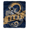 Los Angeles Rams Blanket 50×60 Raschel Grandstand Design St. Louis Throwback CO