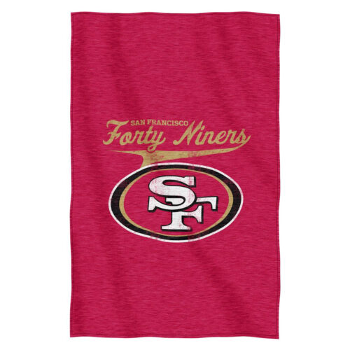 San Francisco 49ers Blanket 54×84 Sweatshirt Script Design