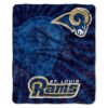 Los Angeles Rams Blanket 50×60 Sherpa Strobe Design