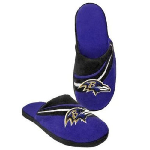 Baltimore Ravens Slipper – Big Logo Stripe – (1 Pair) – L