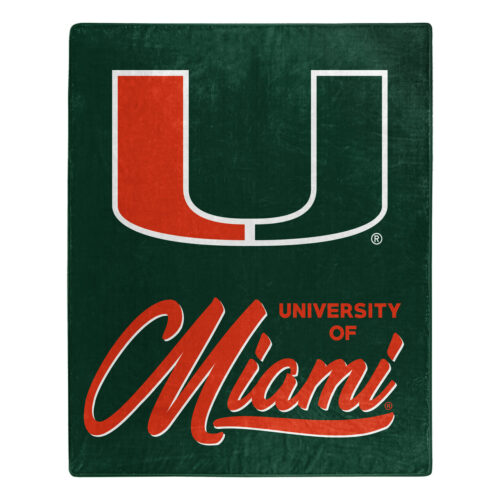 Miami Hurricanes Blanket 50×60 Raschel Signature Design