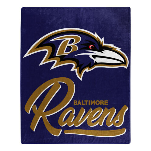 Baltimore Ravens Blanket 50×60 Raschel Signature Design