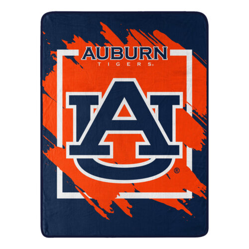 Auburn Tigers Blanket 46×60 Micro Raschel Dimensional Design Rolled